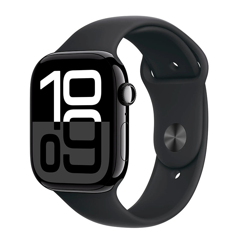 Apple Watch Series 10 46mm GPS Jet Black Case with Sport Band M/L MWWQ3LW/A 2024