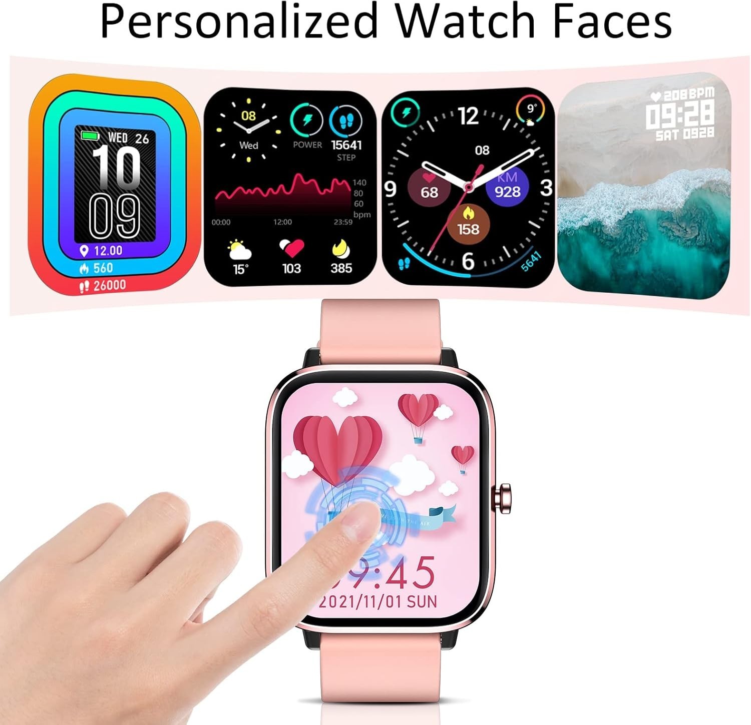 Women’s Smart Watch Bluetooth SmartWatch For Apple iPhone iOS and Android…