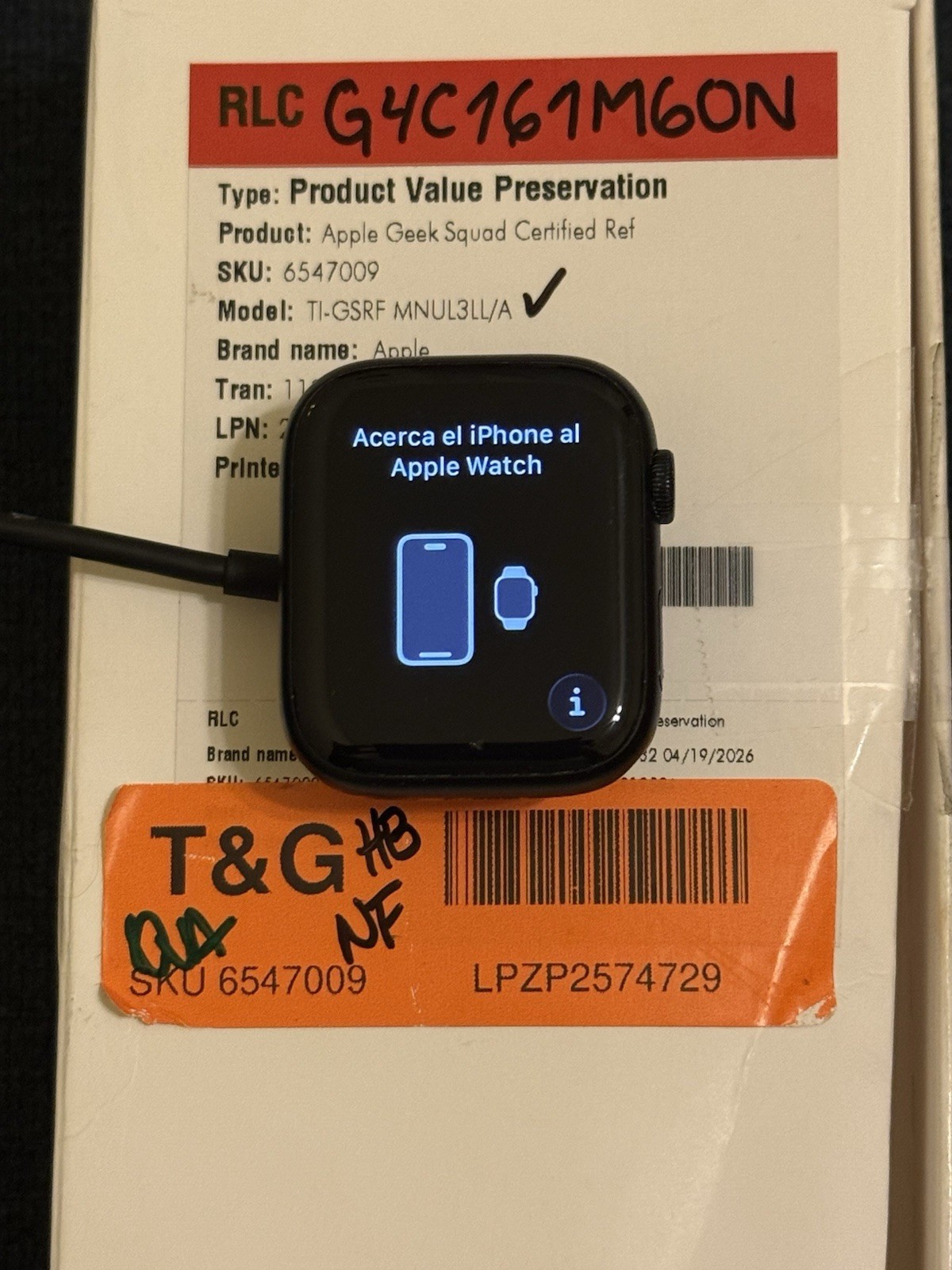 GPS Only Apple Watch Series 8 45MM Midnight Aluminum MNVL3LL/A Face Only