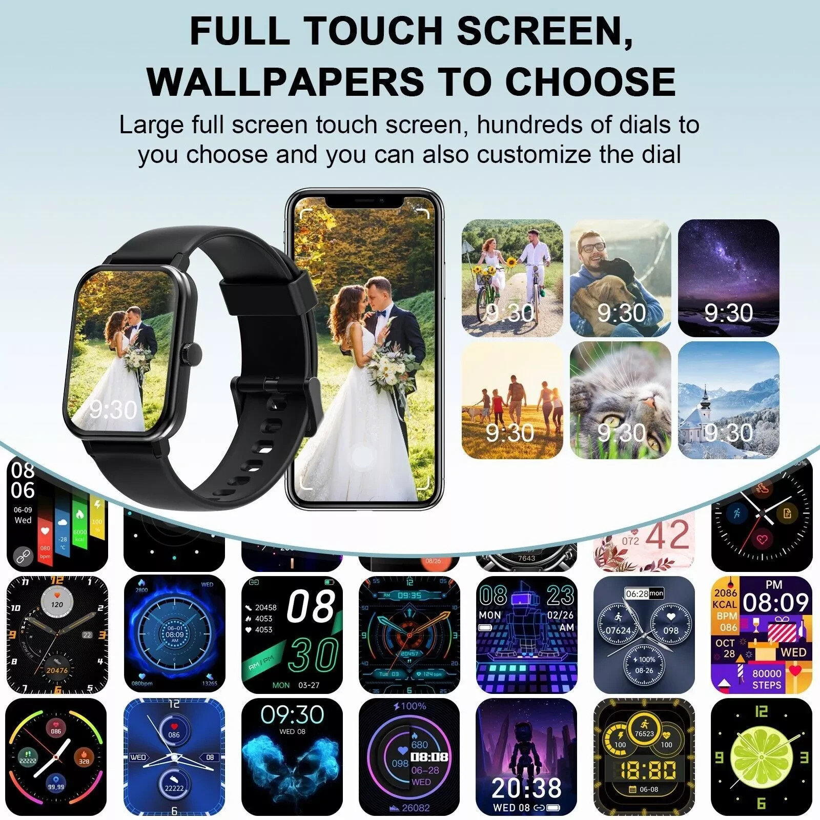 2026 Smart Watch For Men/Women, Waterproof Smartwatch Bluetooth iPhone Samsung