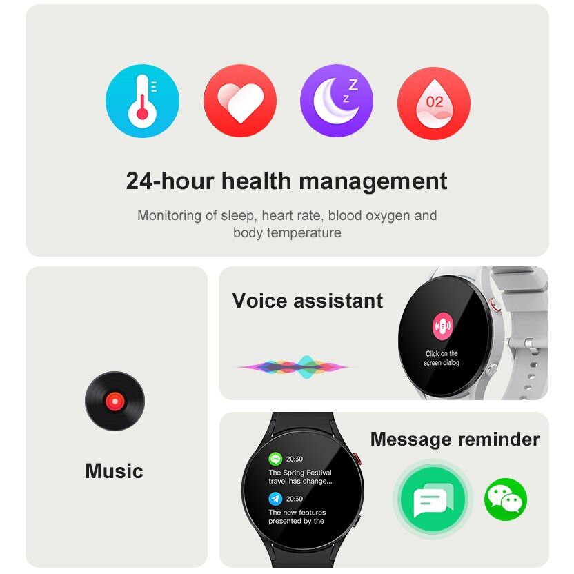 2023 Smart Watch touch Bluetooth Call Heart Rate Blood Pressure for Men Women