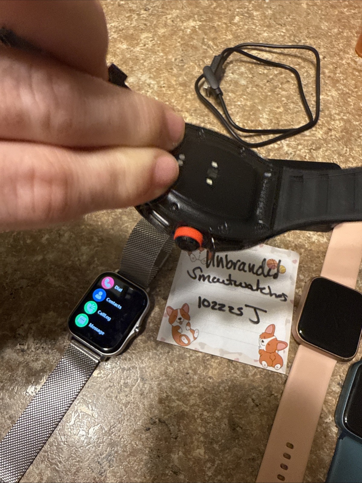Lot of TESTED smart watches (unbranded)/unknown brand) Screens turn on