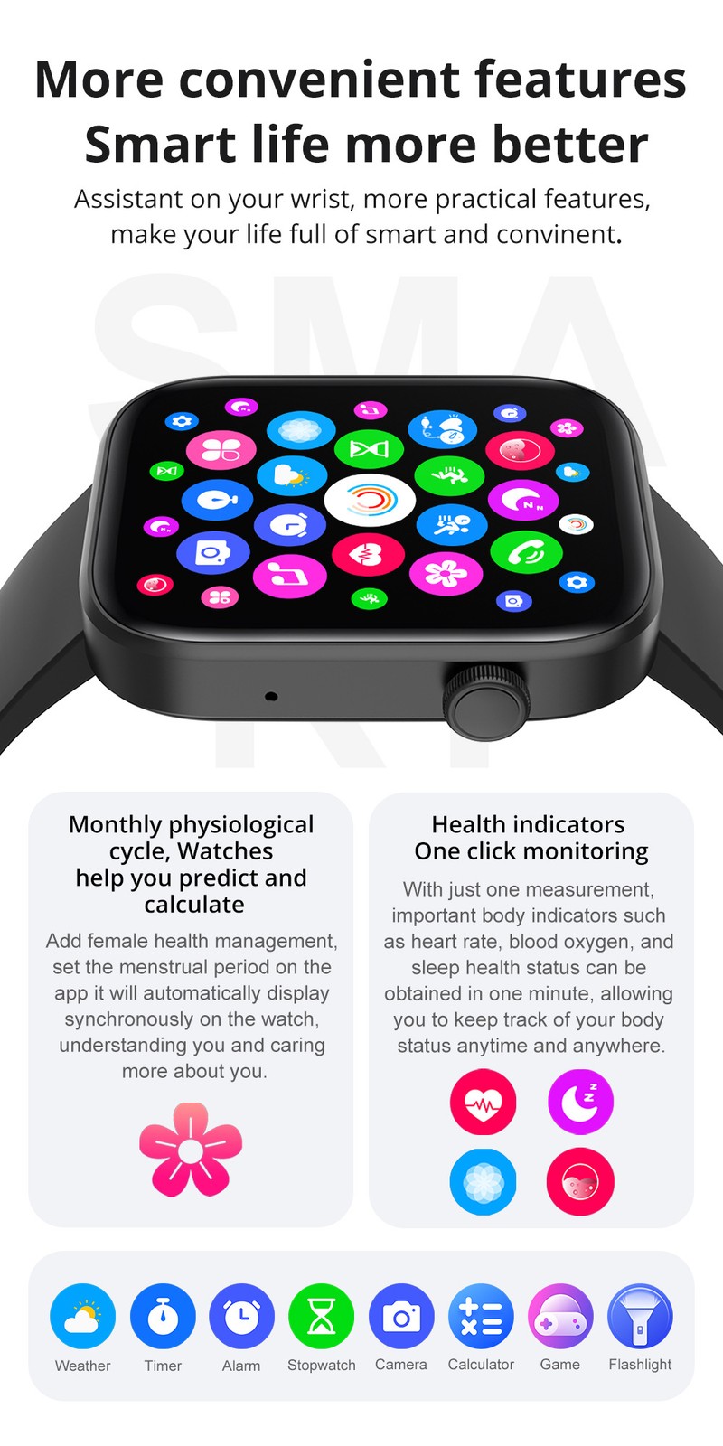 COLMI P71 Smart Watch, Sports Pedometer, IP67 Waterproof, Full-Screen calling yn