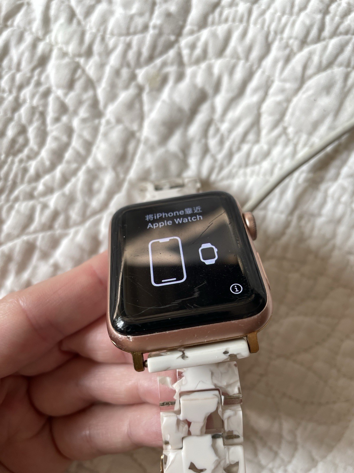 Apple Watch Series 3 42mm Rose Gold Aluminum GPS Smartwatch Reset Tested Works