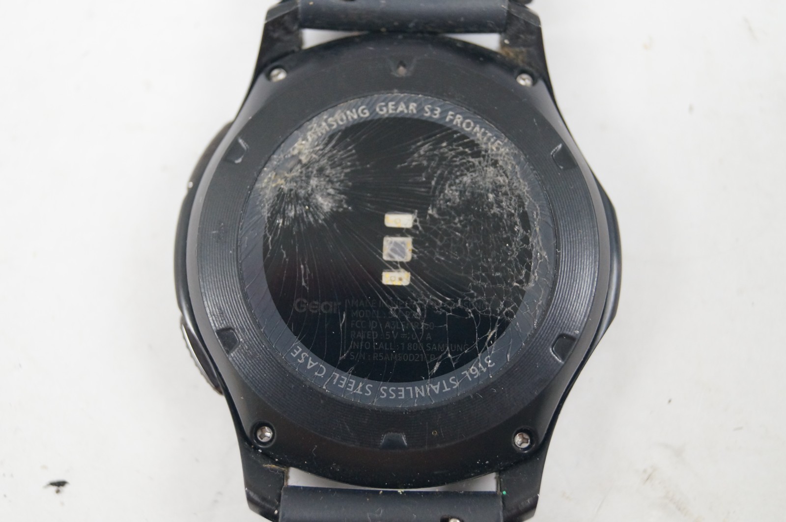 Samsung Gear S3 Frontier SM-R760 316L 46mm Bluetooth Wi-Fi Untested PoR B231
