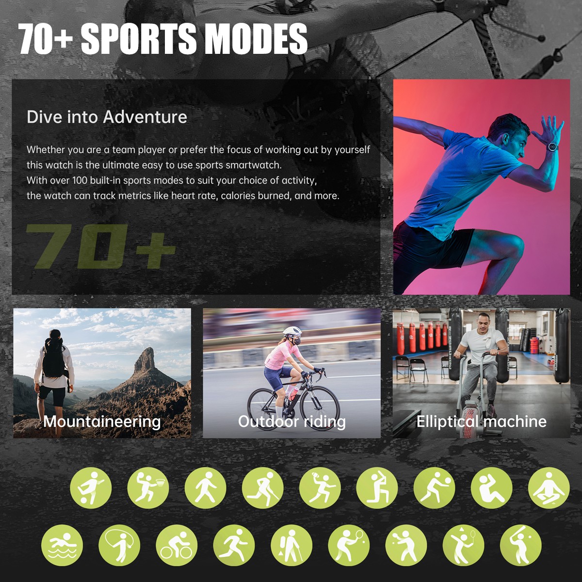 FT53 Smartwatch IP68 1.43″ AMOLED HR 30m Waterproof BT Call for Android/iOS