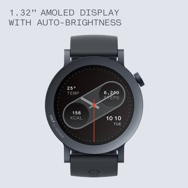 CMF by Nothing Watch Pro 2-1.32″ AMOLED-3D warmup guide-GPS Smartwatch-Dark Grey