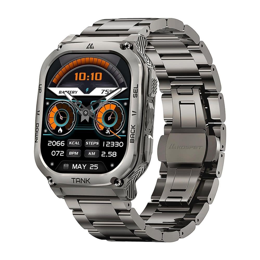 TANK M3 Special Edition AMOLED Smartwatch Silver Fitness Tracker with HD Display