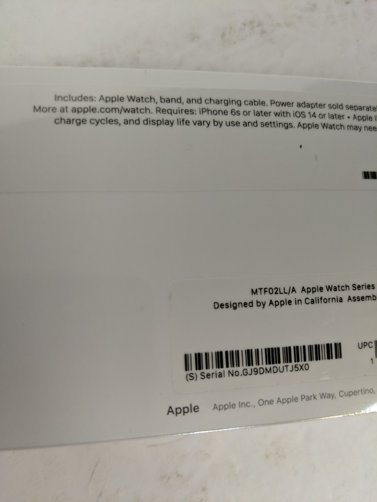 NEW SEALED Apple Watch Series 3 38mm Space Gray Aluminum Case Black Sport Band