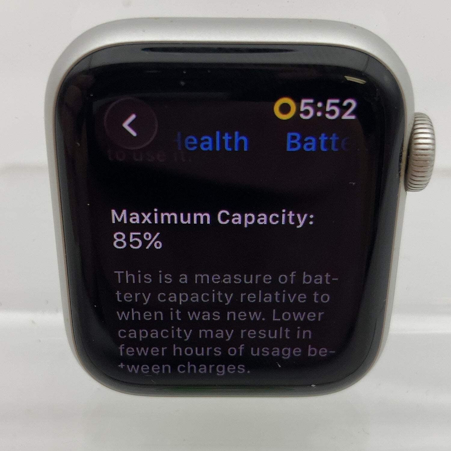 GPS Only Apple Watch SE 2nd Gen 40MM Silver Aluminum MNTP3LL/A Face Only