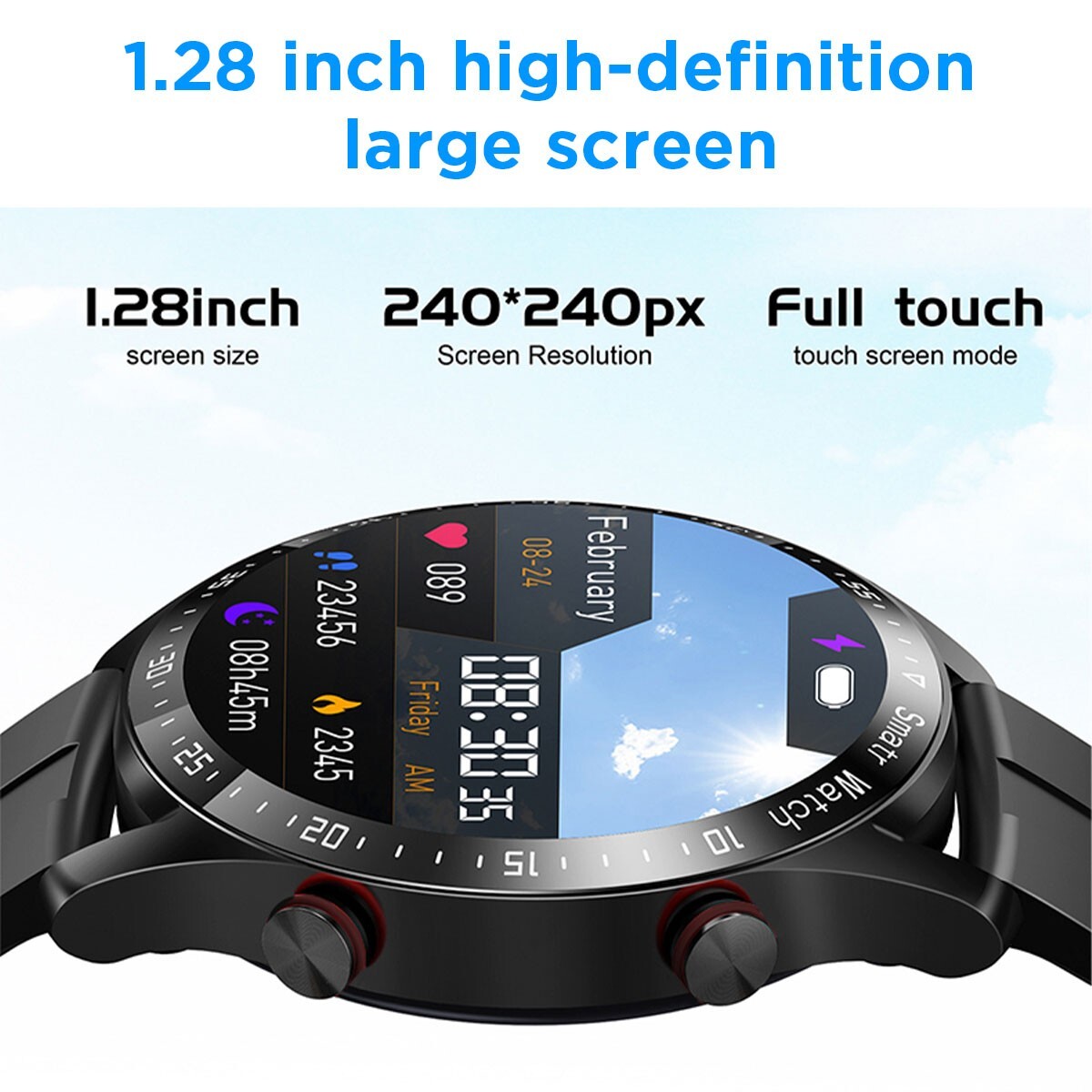 Smart Watch For Men/Women Waterproof Sports Watch Bluetooth Call iPhone Samsung