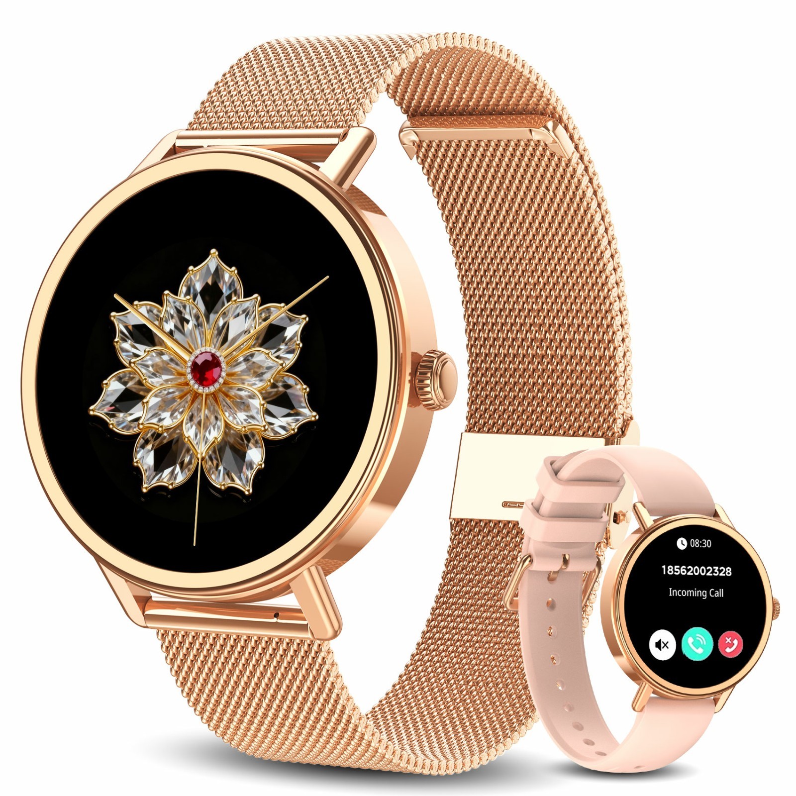 Ladys Smart Watch Women Fitness Tracker Blood Pressure Heart Rate Sport Watches
