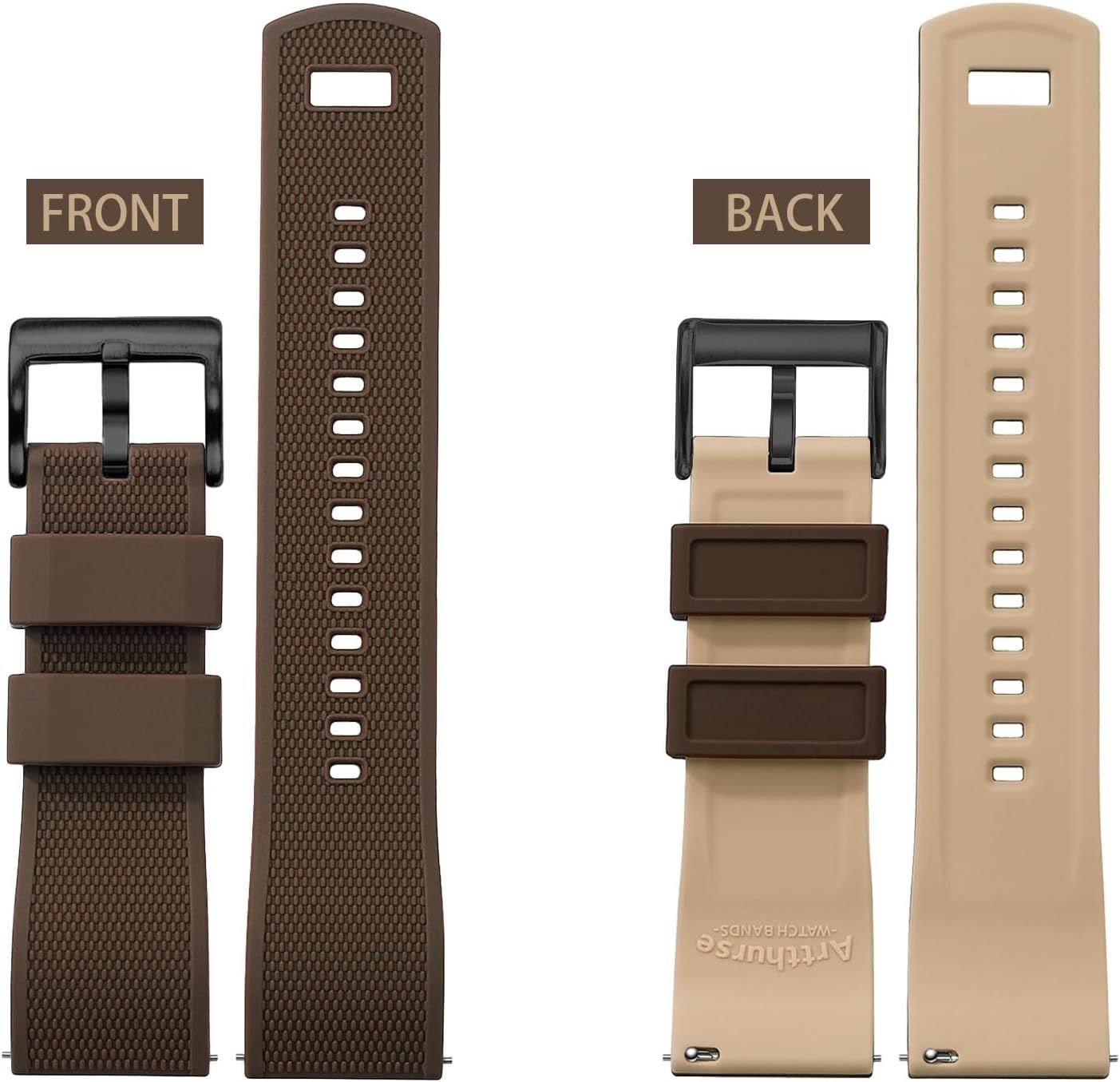 Strap Only For Men and Women 18mm 20mm 22mm Silicone Waterproof Sport Watchbands