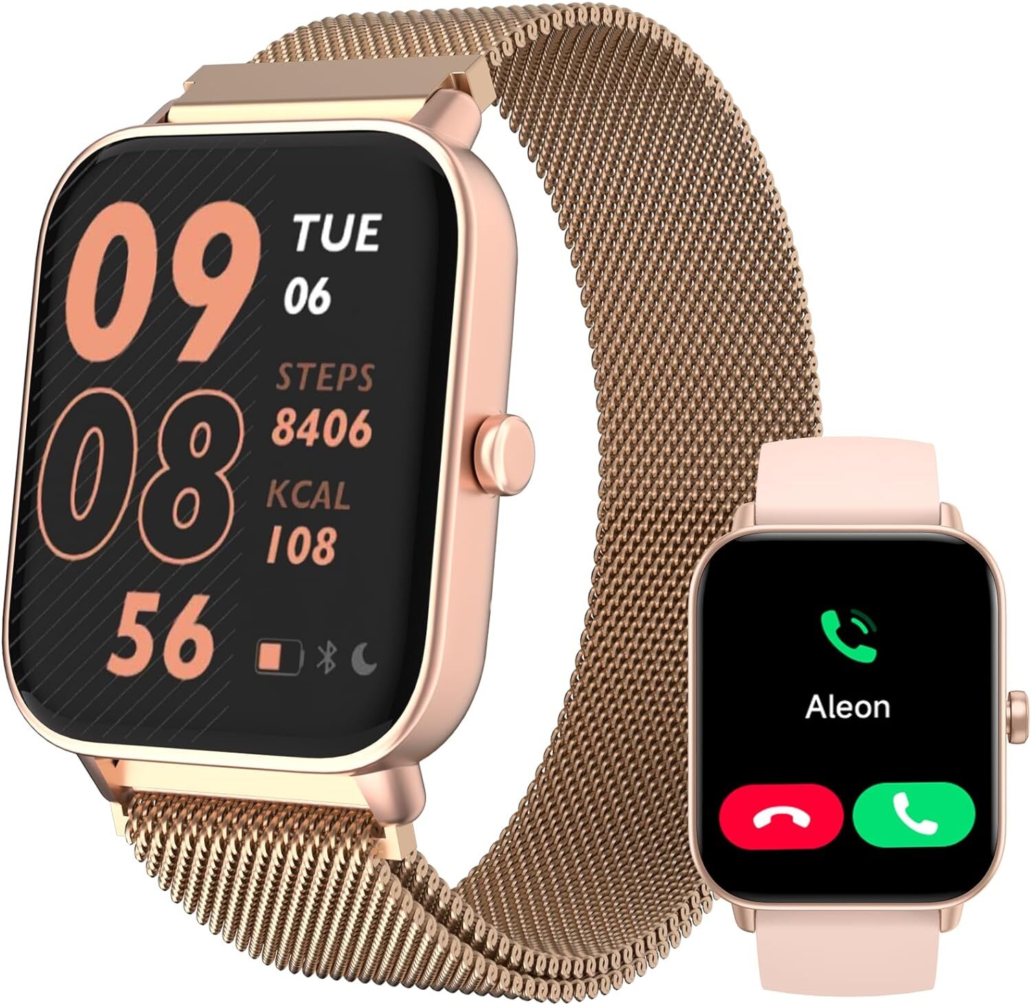 Smart Watch Women Men Alexa Built-in Call HR Steps Sports for Motorola Phones