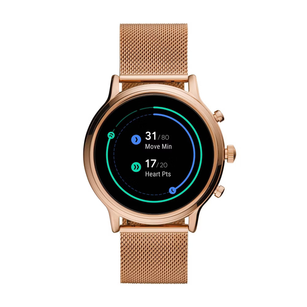 Fossil Gen 5 Smartwatch Julianna HR 44mm – Rose Gold-Tone Stainless Steel