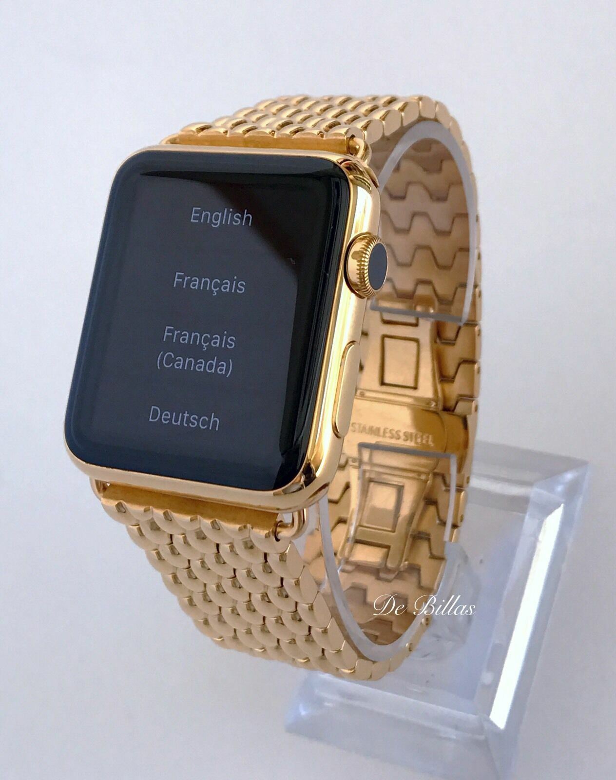 24K Gold Plated 42MM Apple Watch SERIES 3 24K Gold Links Butterfly Band