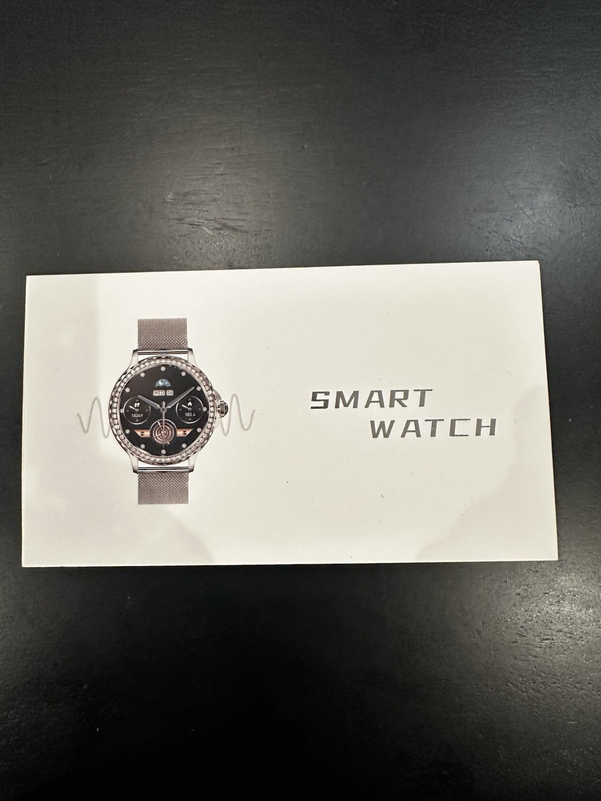 Women’s Smart Watch 1.3 Inch for Android and IOS Silver + 5 Bands New Sealed