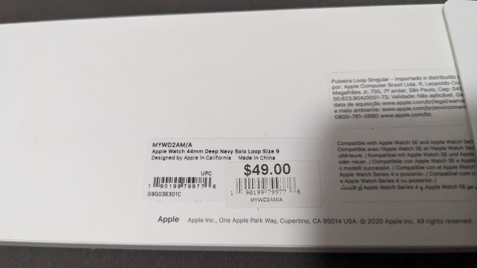 Apple Watch Series 6 GPS + Cellular UNLOCKED 44mm Blue Aluminum A2294 M0G93LL