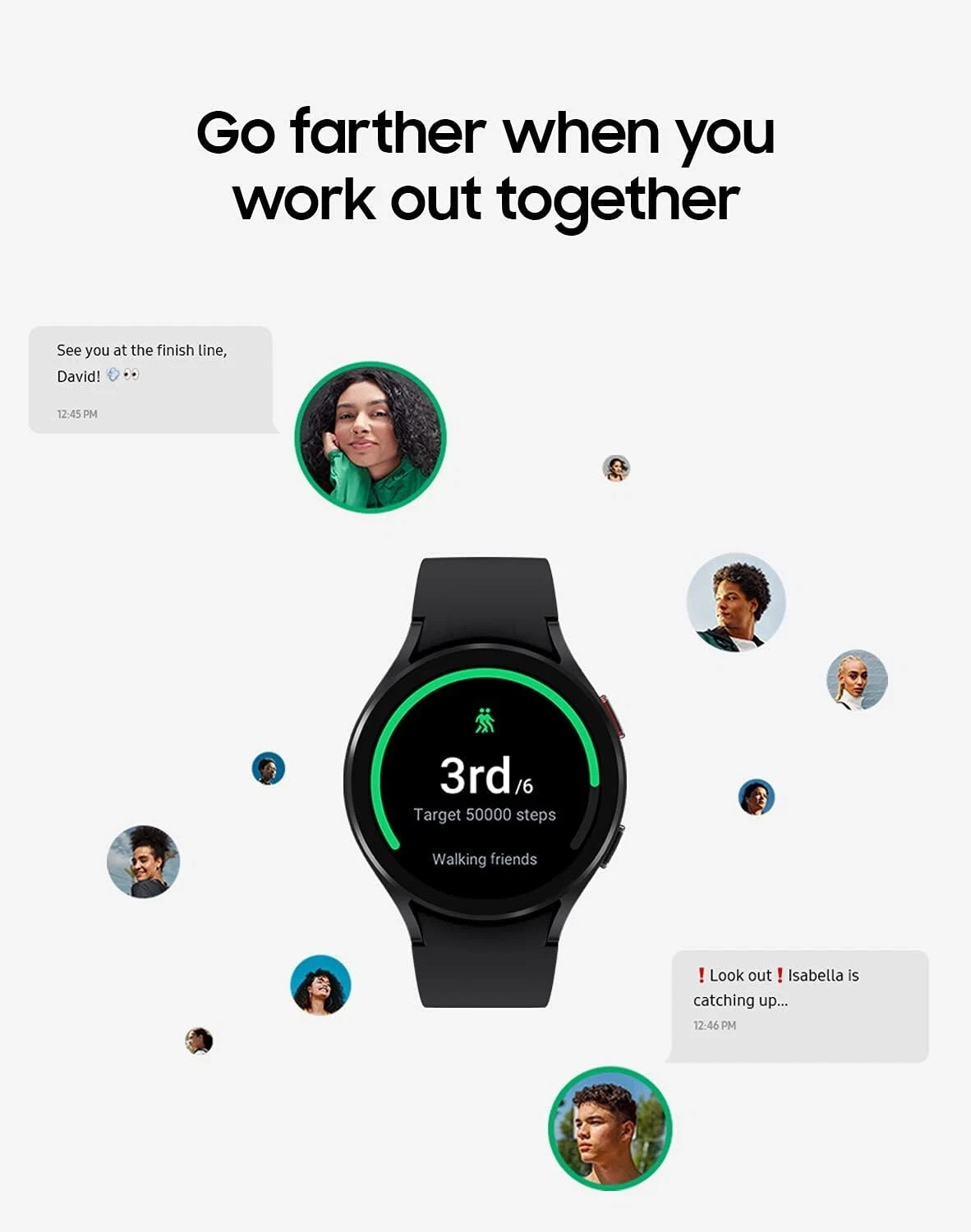 SAMSUNG Galaxy Watch 4 40mm Black – Black Sportband & Gold Stainless Steel Band