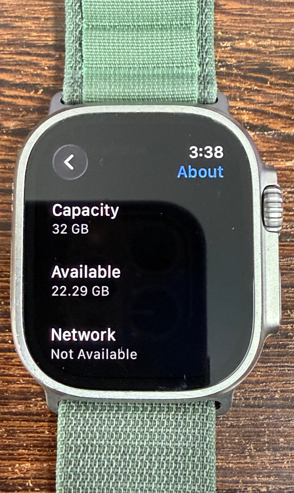 Apple Watch Ultra 49mm Titanium Case – Green Alpine Loop – Excellent – 90% Batt