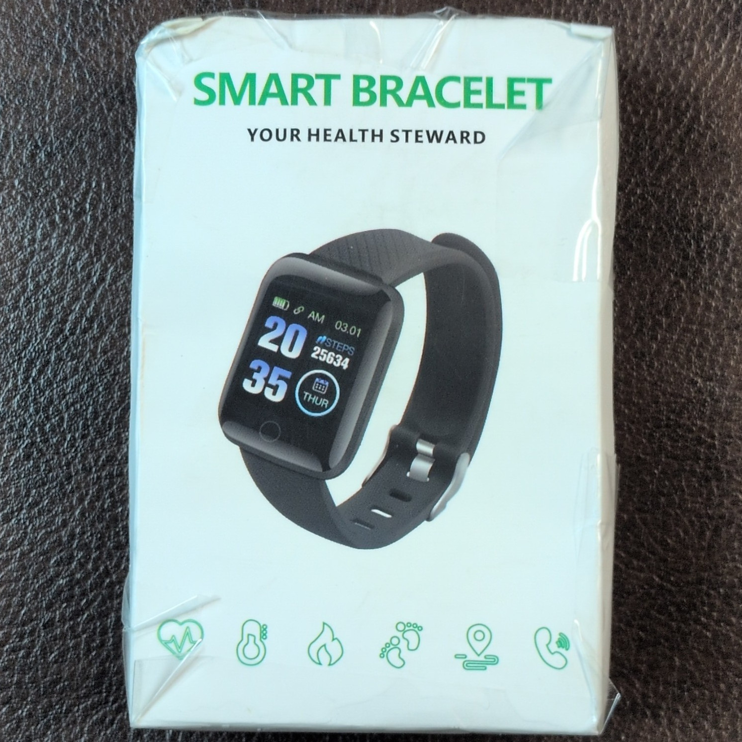 Smart Watch D13 Fitness Tracker Black Bluetooth HR Monitor Pedometer Alarm