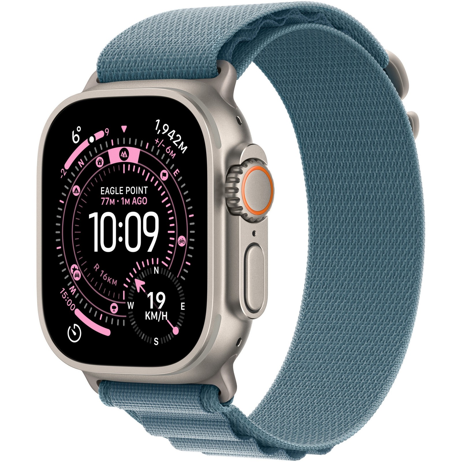 Apple Watch Ultra 3 49mm Natural Titanium (Cellular) Alpine Loop Blue – Open Box
