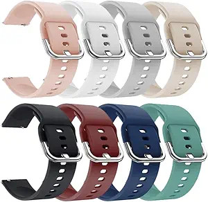 8-Pack Adjustable Silicone Quick Release Straps for VeryFit IDW13 IDW19 IDW26