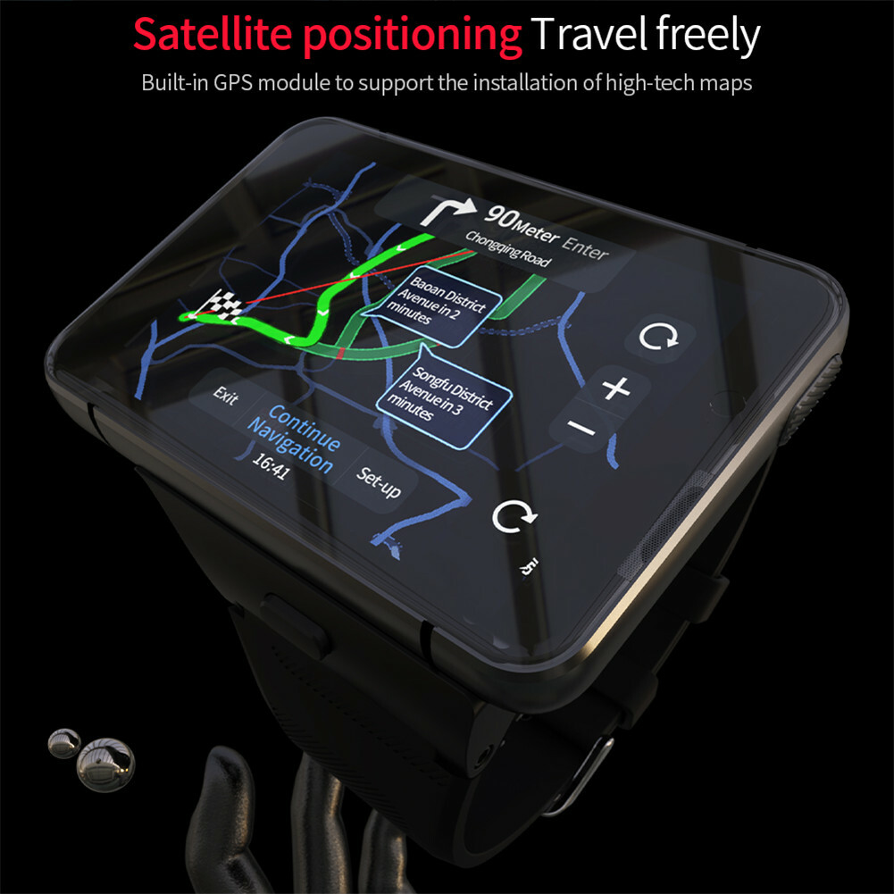 Touch Screen Smart Watch Android 4G WiFi Dual Camera Fitness Tracker 4GB+64GB