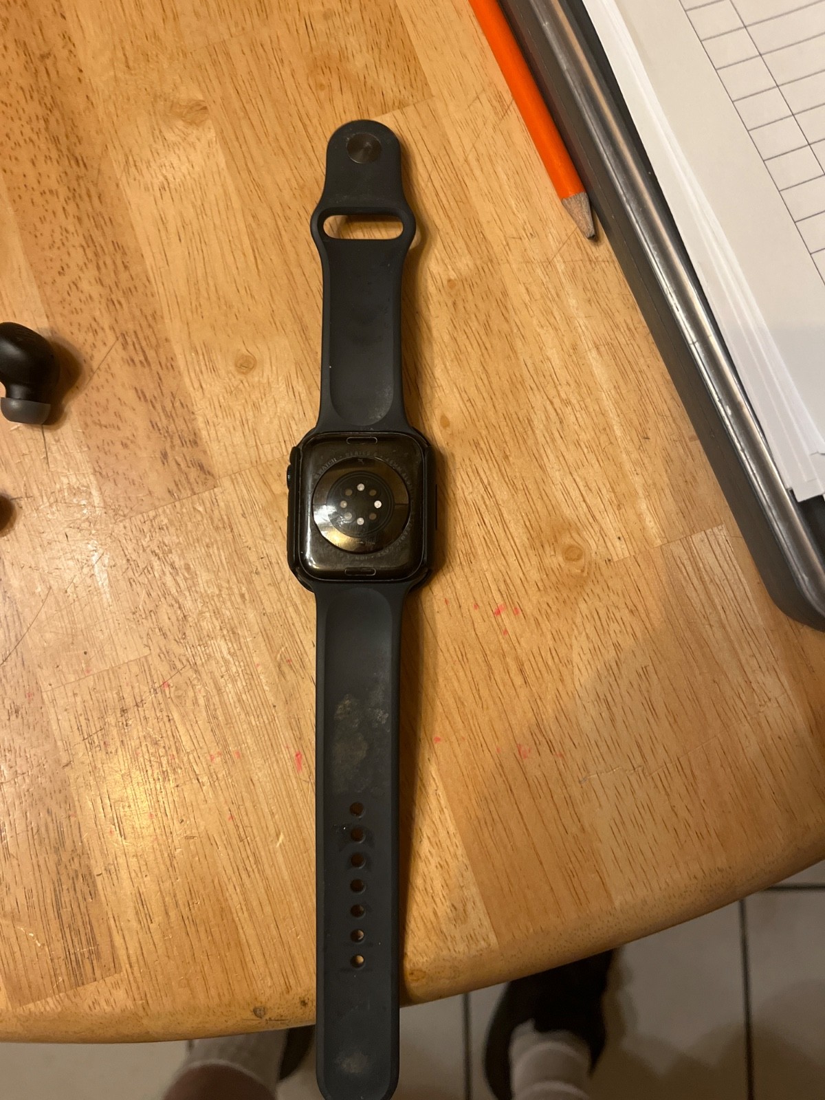 Apple Watch Series 8 45mm Midnight Aluminum Case with Sport Band, M/L (GPS)…