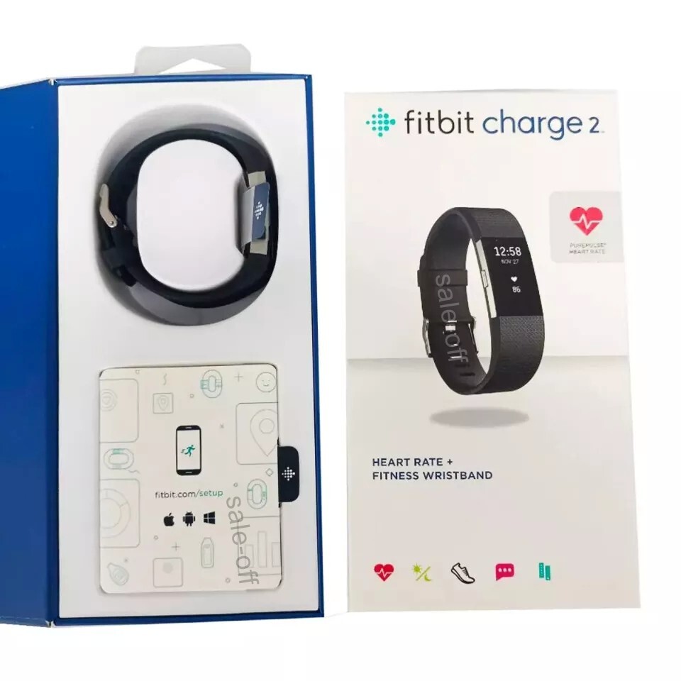 Fitbit Charge 2 Heart Rate Health & Fitness Monitor Activity Tracker -S+L Sizes