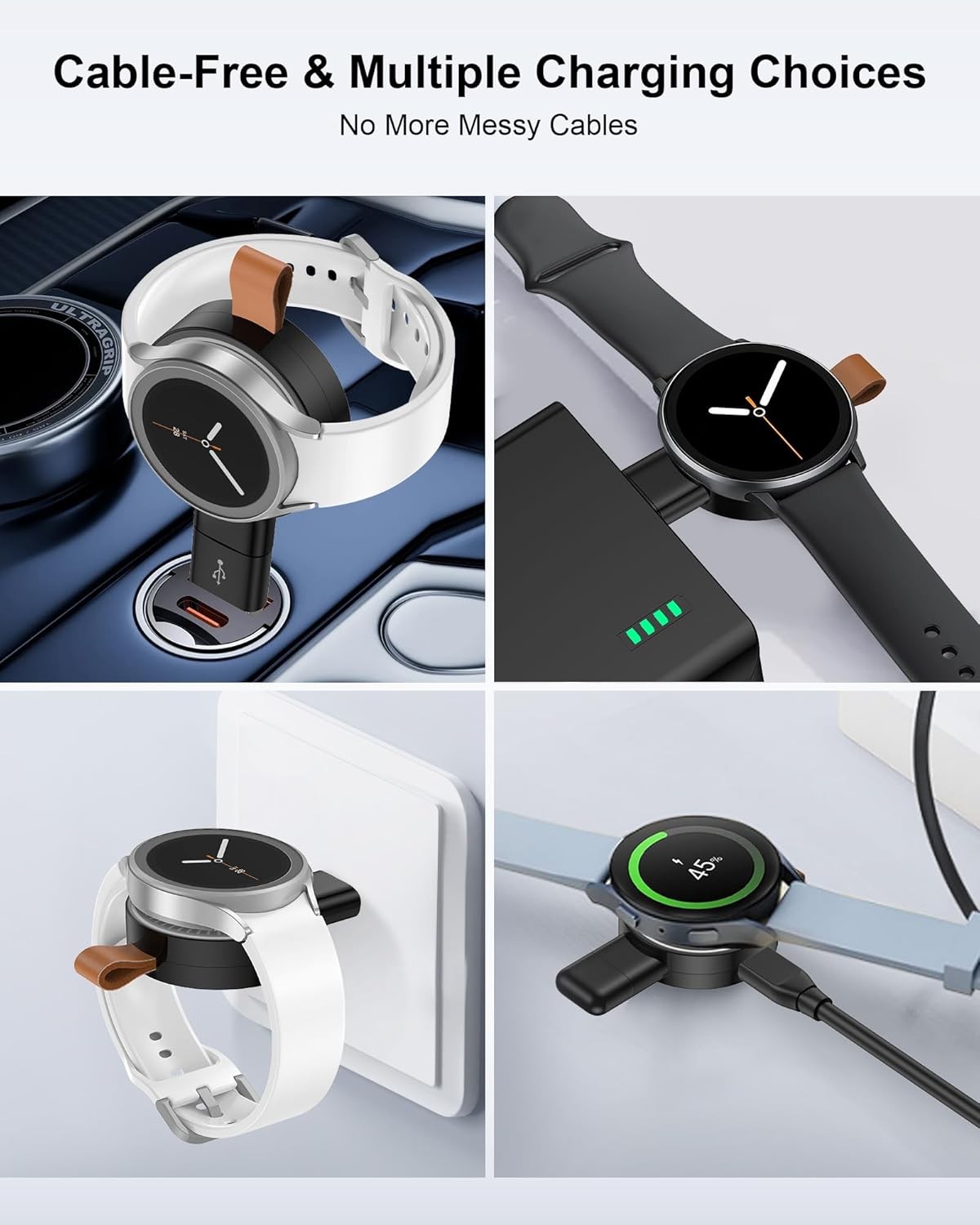 Galaxy Watch 8 Charger, 3 in 1 USB C Magnetic Wireless Fast Charging Dock