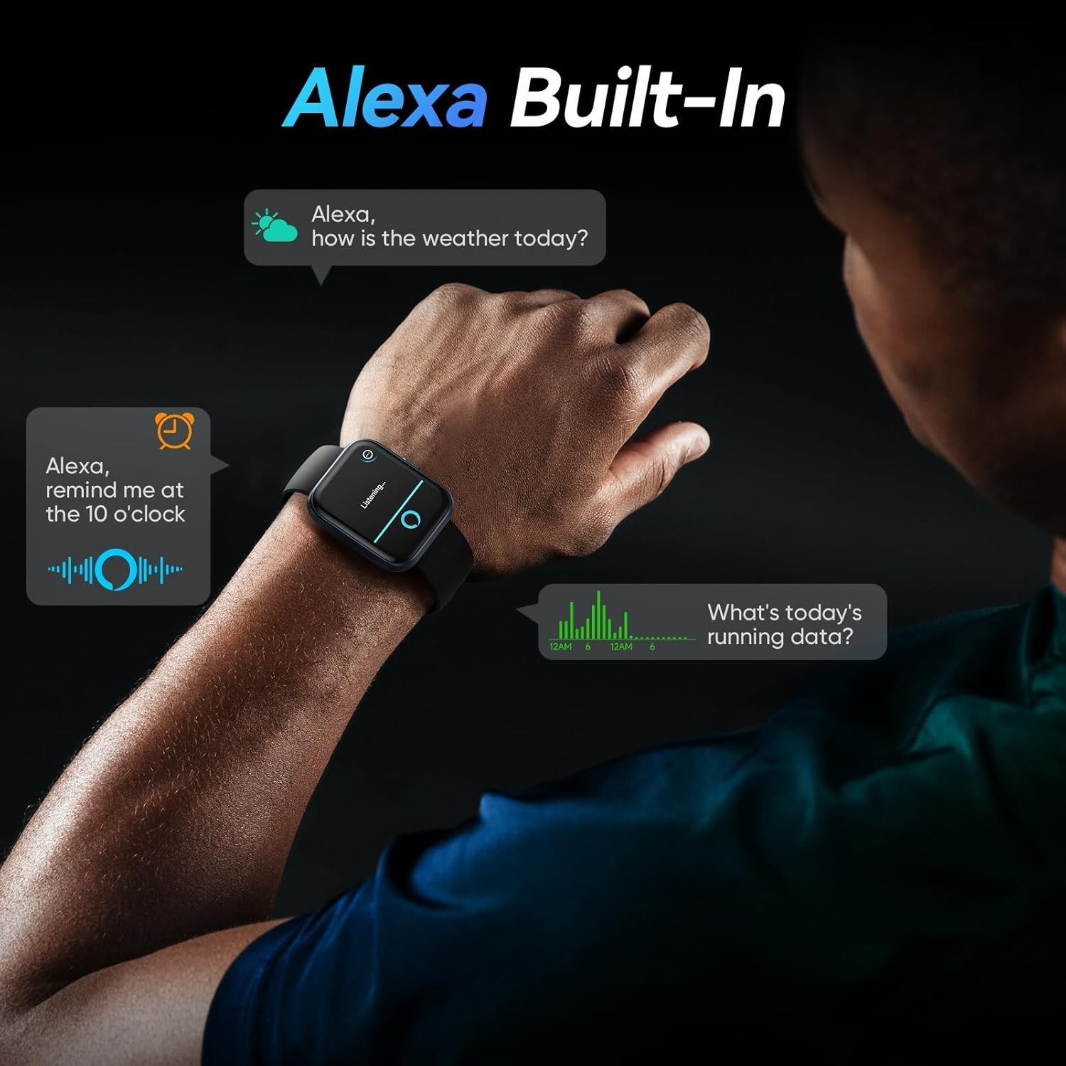 1.8″ Smartwatch for Men & Women – Alexa, Bluetooth Calls, 110 Sports Modes