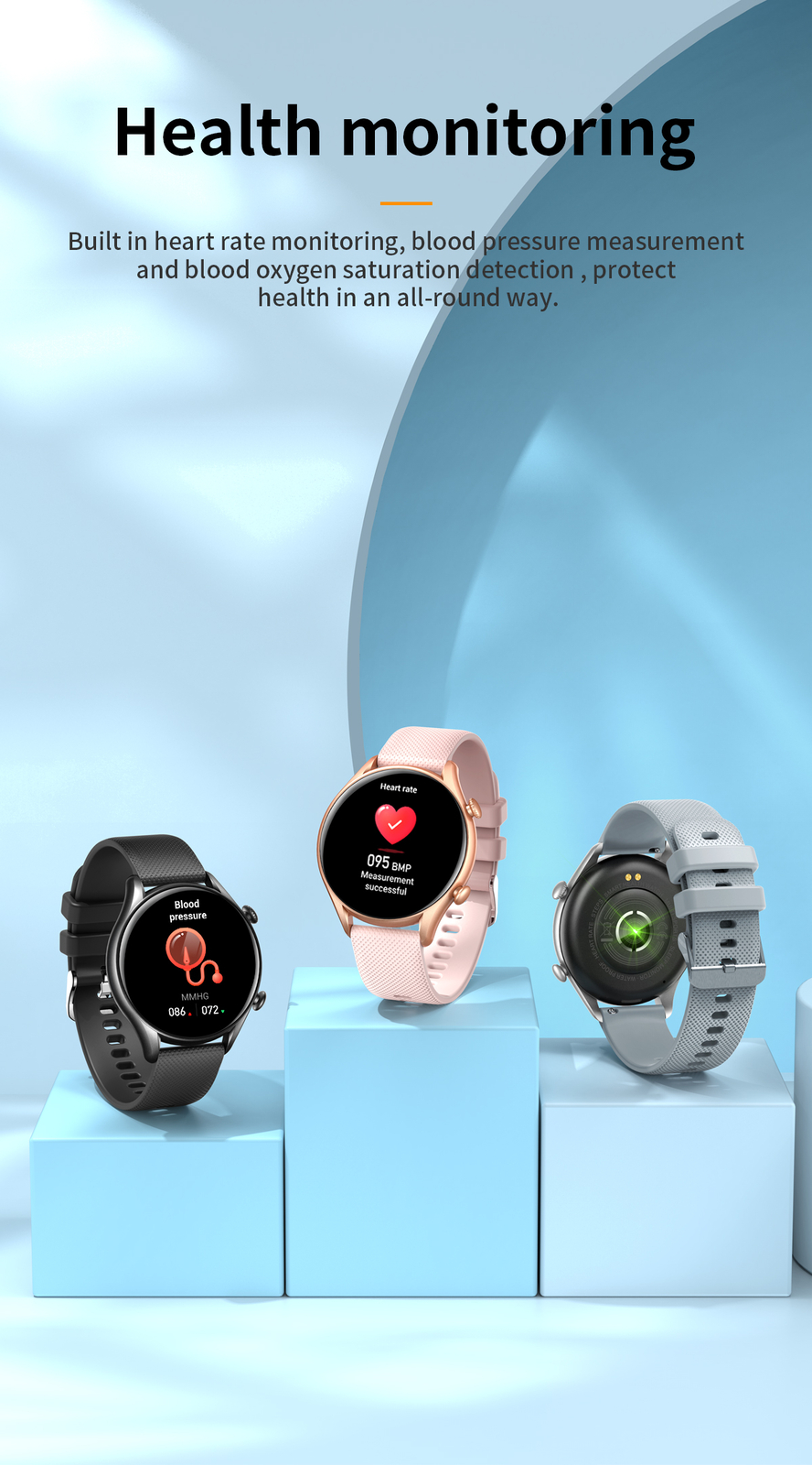 Men Women Smart Watch Waterproof Fitness Bracelet 1.39 inch Smartwatches