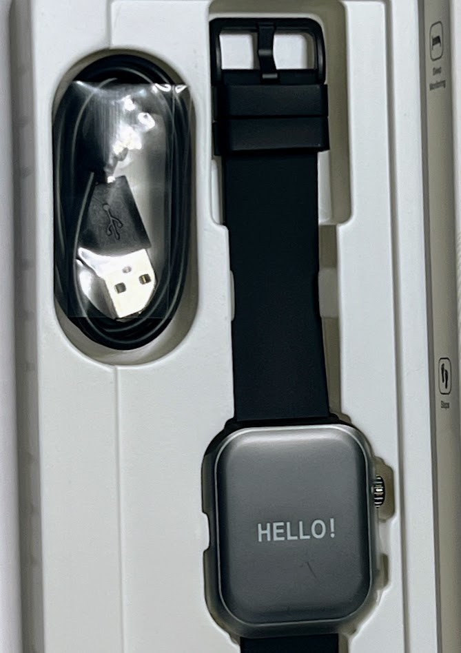 Smart Watch K62 1.85in Fitness Tracker IP68 Heart Rate Bluetooth Call Black