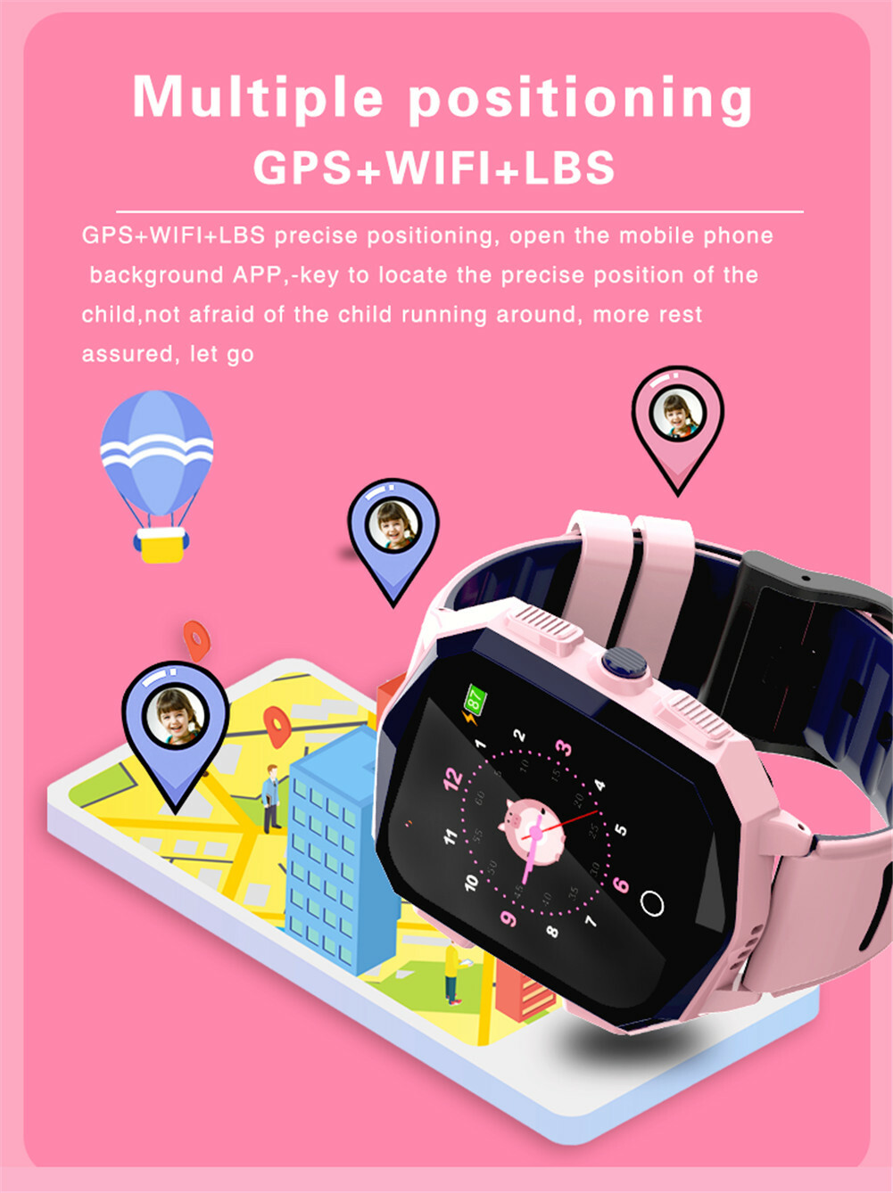 Kids Smart Watch for Boys Girl 4G Smartwatch Anti-Lost Tracker Camera Voice Chat