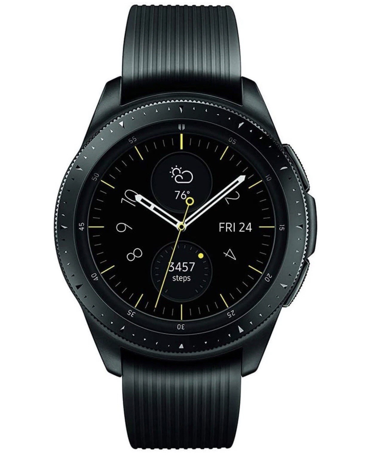 Brand New Samsung Galaxy SM-R810NZKAXAR 42mm Midnight Black Smart Watch