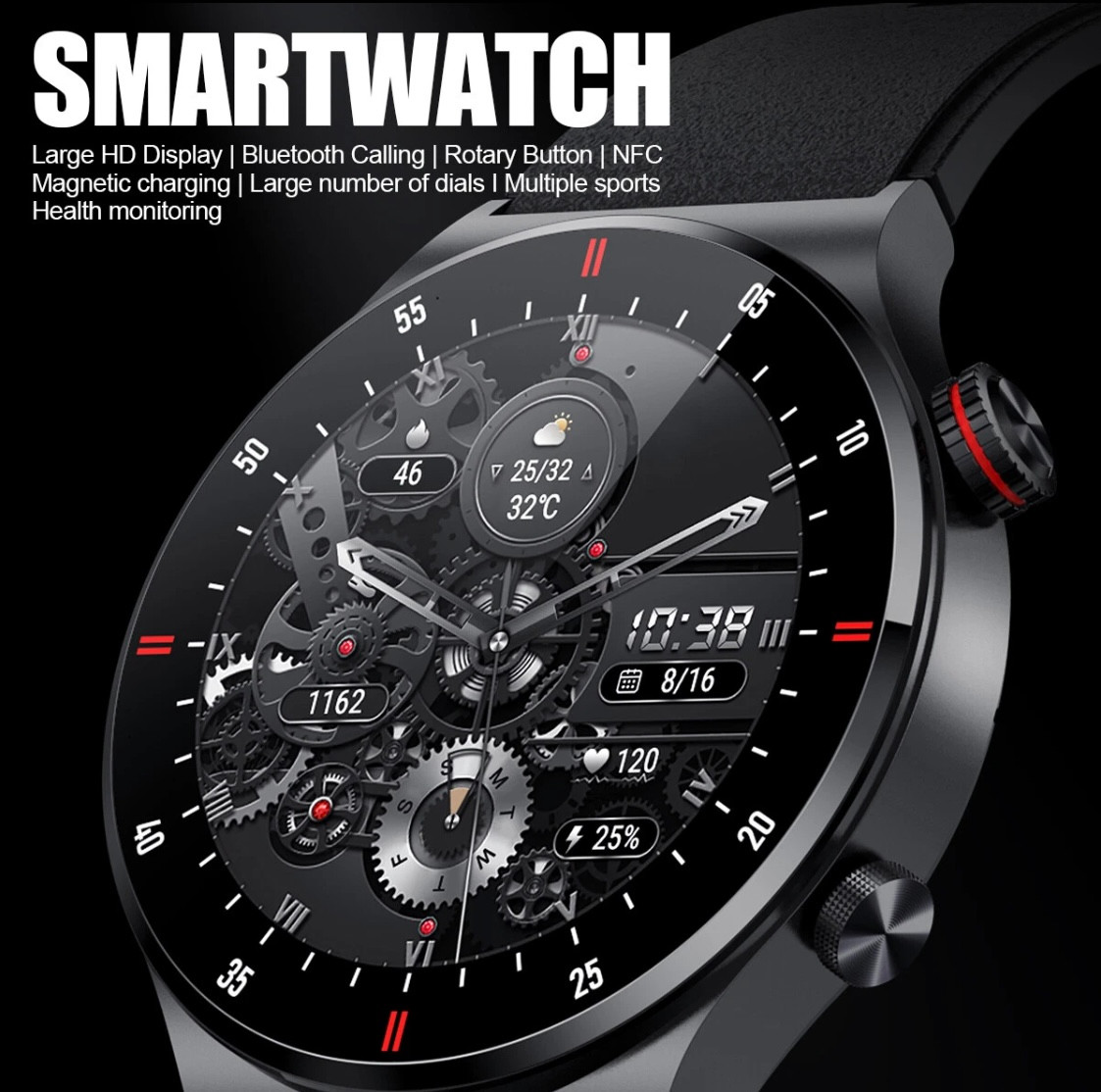 Smart Watch For Men Bluetooth Call Fitness Tracker IP67 Waterproof iOS Android