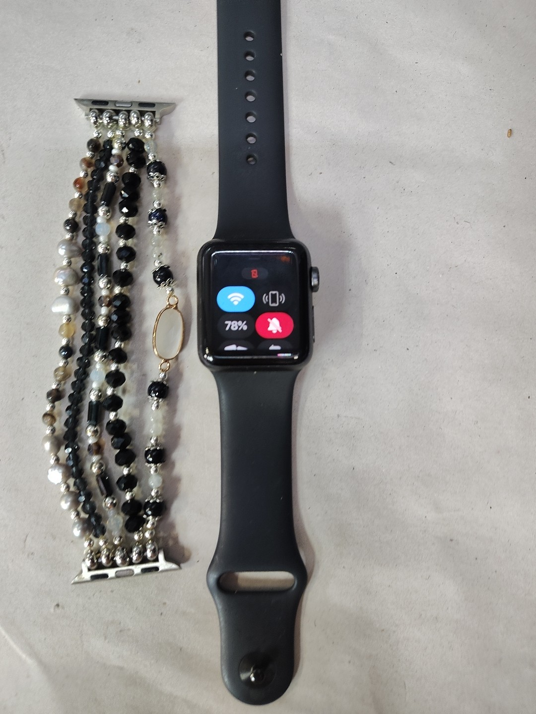 Apple Watch Series 3 38mm Space Gray Aluminium Case with Black Sport Band (GPS +