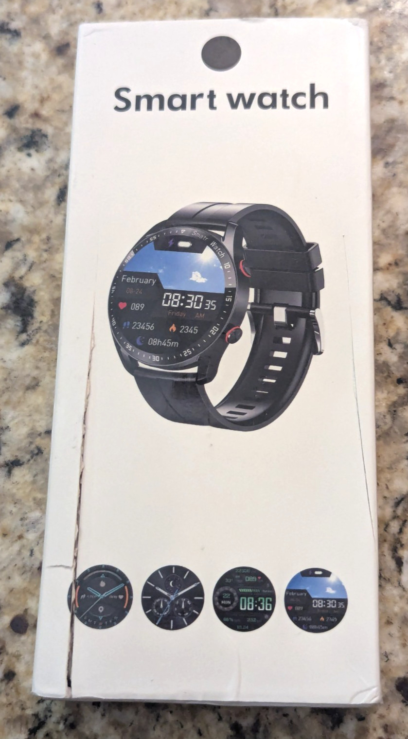 Smart Watch Messaging Sleep Monitor Heart Rate Black