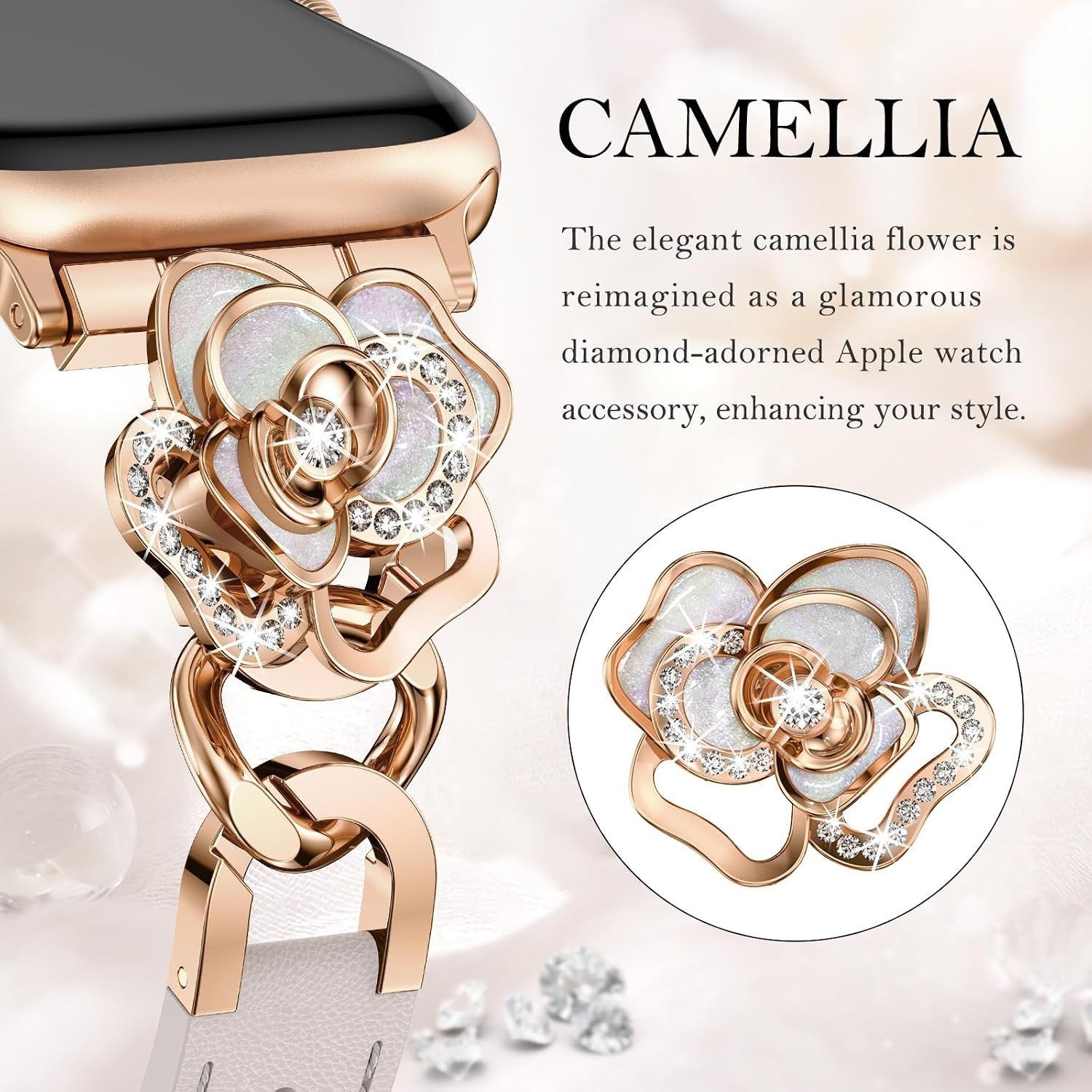Elegant Leather Strap Compatible with Apple Watch Series 11 10 9 8 7 6 5 4