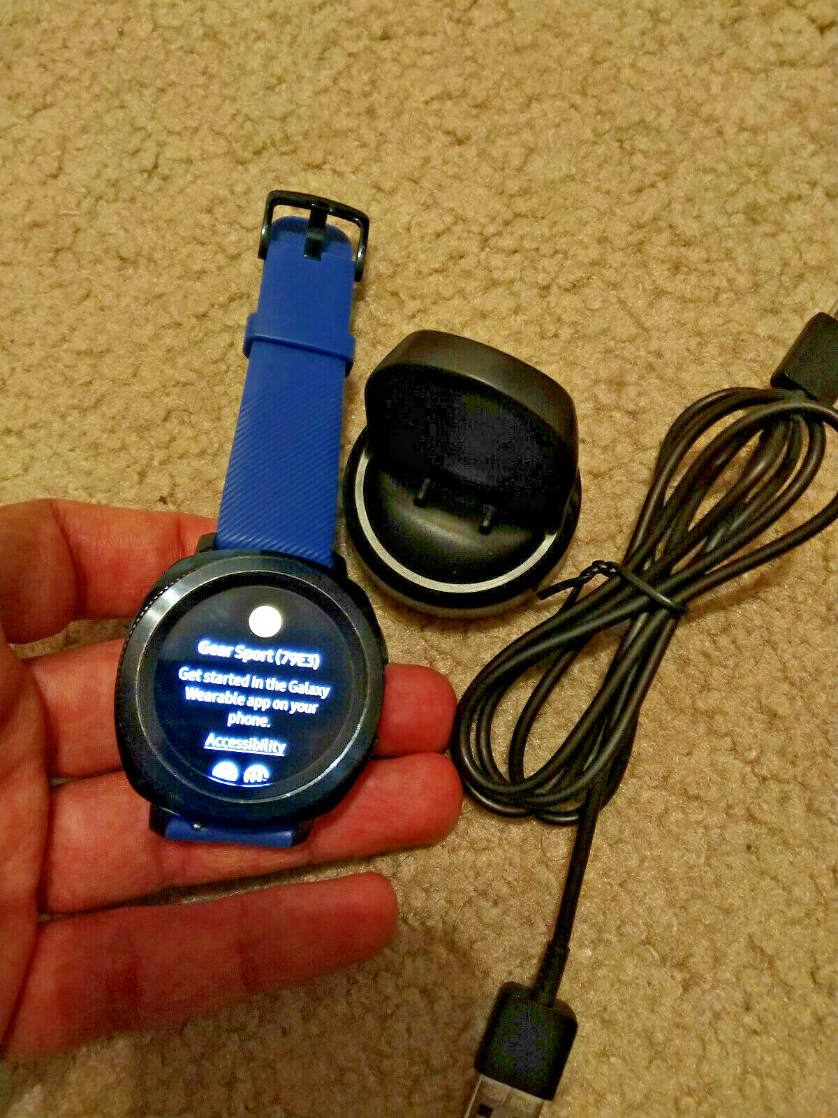 Samsung Gear Sport SM-R600NZKAXAR SM-R600, Blue, READ