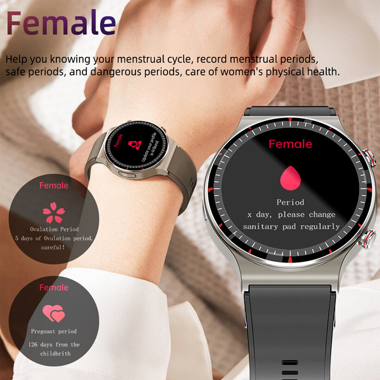 Smart Watch ECG Heart Rate Blood Oxygen Sleep Health Monitor Activity Tracker 1x