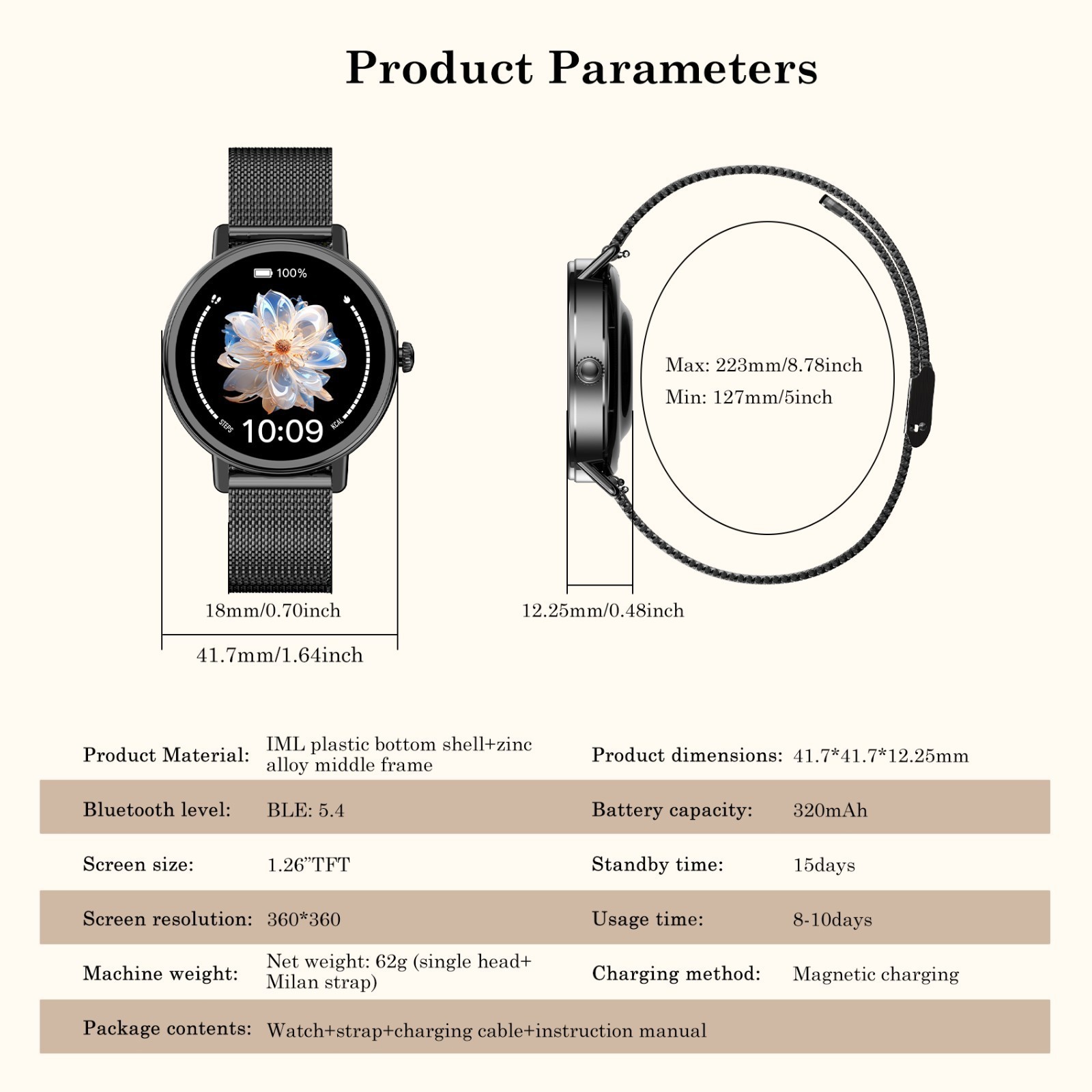 Smart Watch for Men/Women Android & iPhone Fitness Tracker with Answer/Make Call