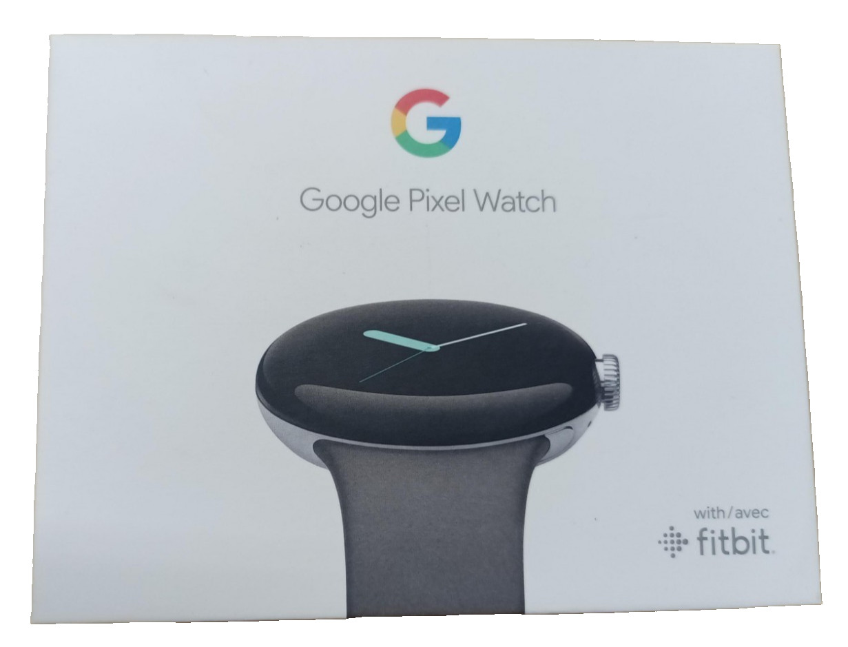 Google Pixel Watch 41mm LTE Silver Case with Gray Band – Open Box