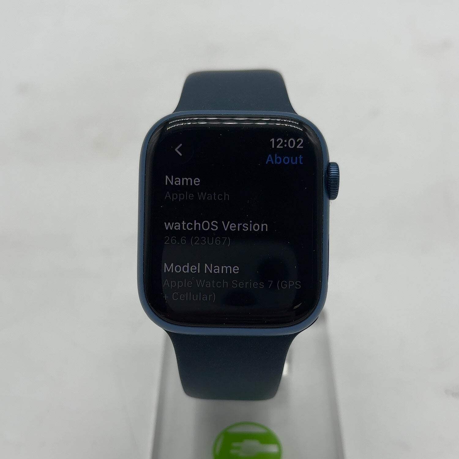 Unlocked Apple Watch Series 7 45MM Blue Aluminum Blue Sport Band MKJA3LL/A