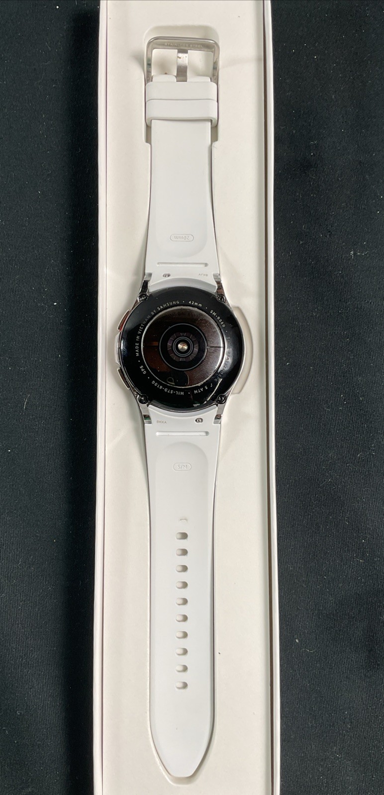 Samsung Galaxy Watch 4 Classic 42mm Wi-Fi SM-R880 Good Cond. White no Chgr