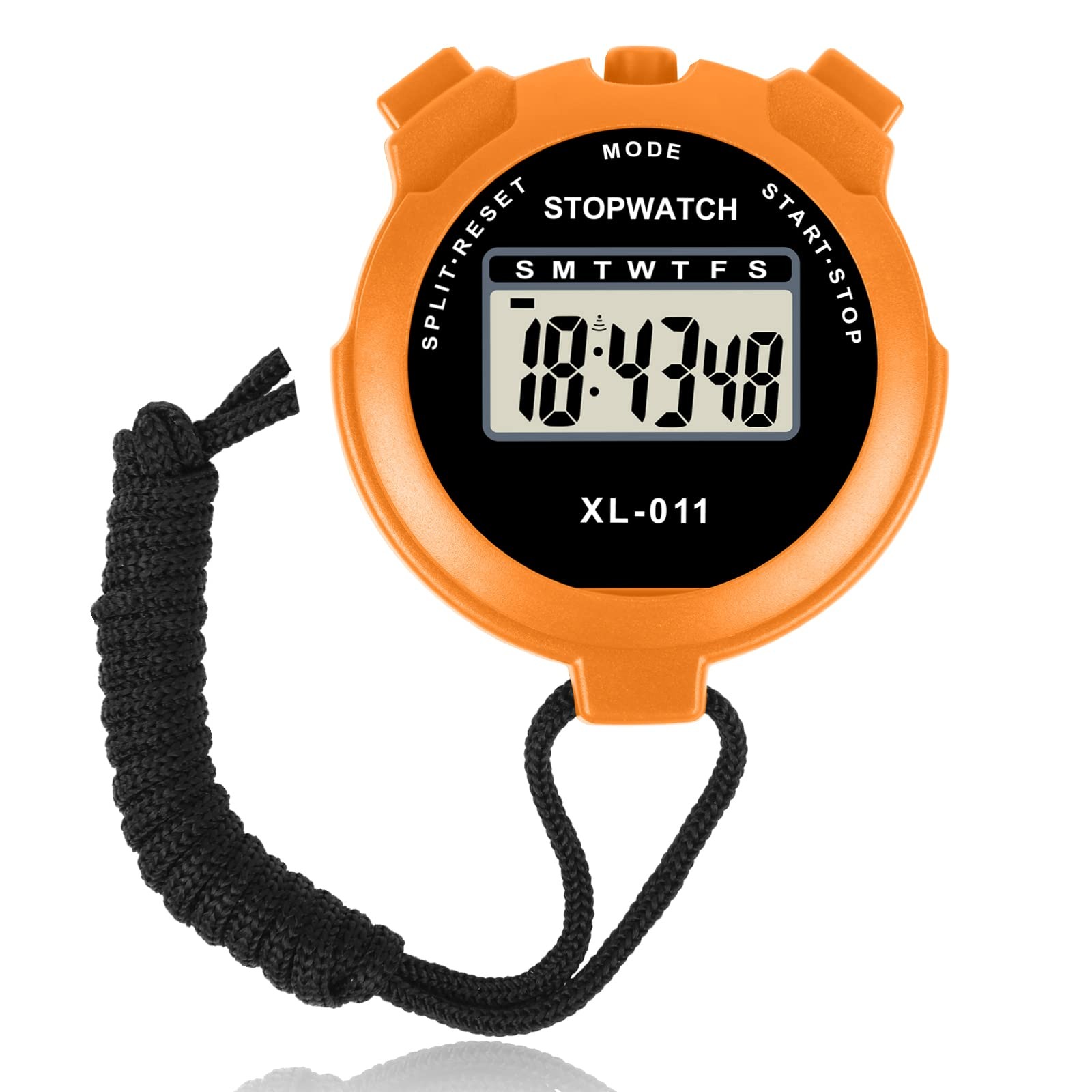 Digital Stopwatch Single Lap Split 12/24 Hour Clock for Coaches Swimming Running
