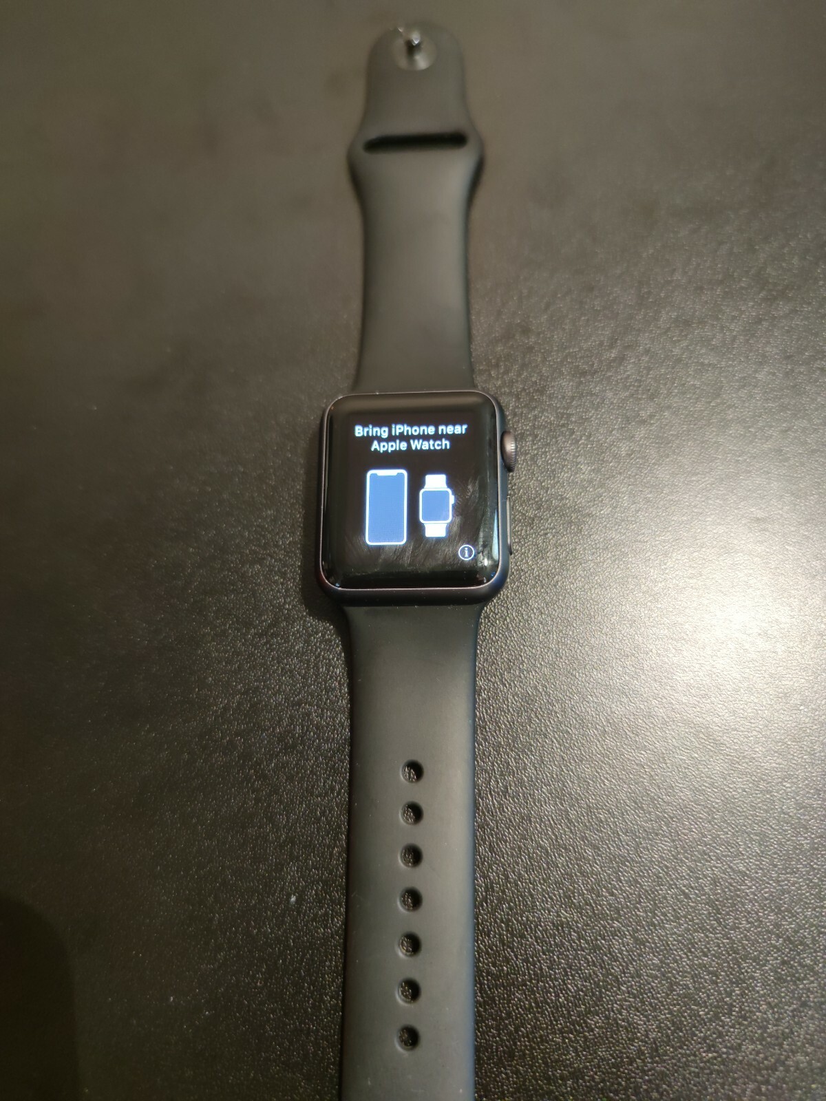 Apple Watch Sport 38mm Space Gray Aluminum Case – Black Sport Band – MP022LL/A