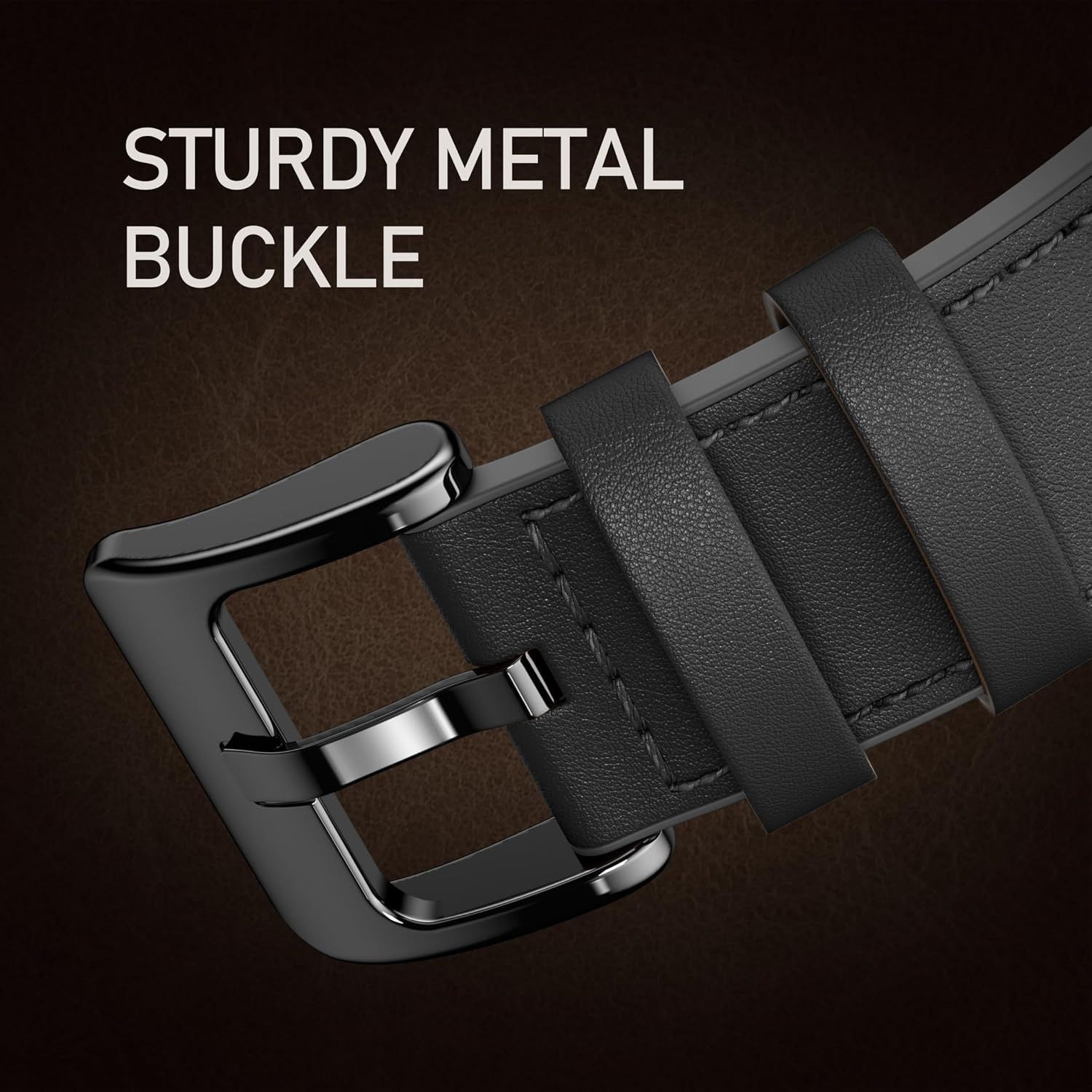 20mm Top Grain Leather Strap Compatible with Samsung Galaxy Watch 7 40mm