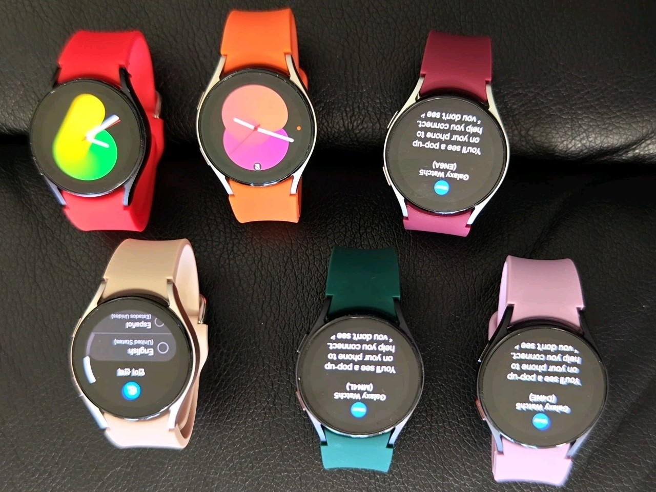 Samsung Galaxy Watch5 40mm Graphite Silicone Multicolor Light Scratch Work Great